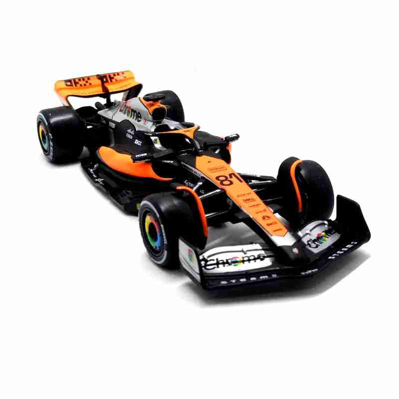 Bburago F1 McLaren MCL60 2023 – British GP – Oscar Plasti N°81 – Échelle 1:43 – 12 Cm – 38087