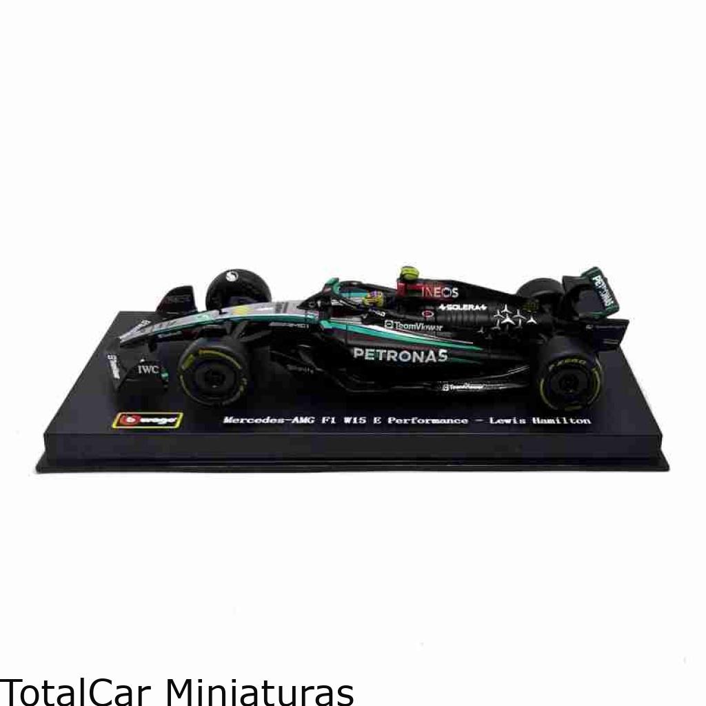 Bburago Mercedes-AMG F1 W15 – Lewis Hamilton #44, 2024, Échelle 1:43, Modèle Die-Cast, Licence Officielle
