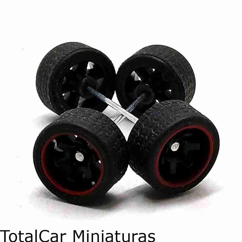 Jogo Roda Customização 11mm 1:64 Hot Wheels JR009 Red Preta – Totalcar ...
