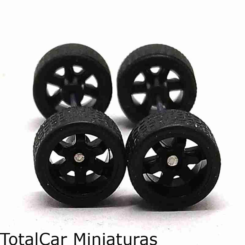 Jogo Roda Customização 11mm 1:64 Hot Wheels JR009 Preta – Totalcar ...