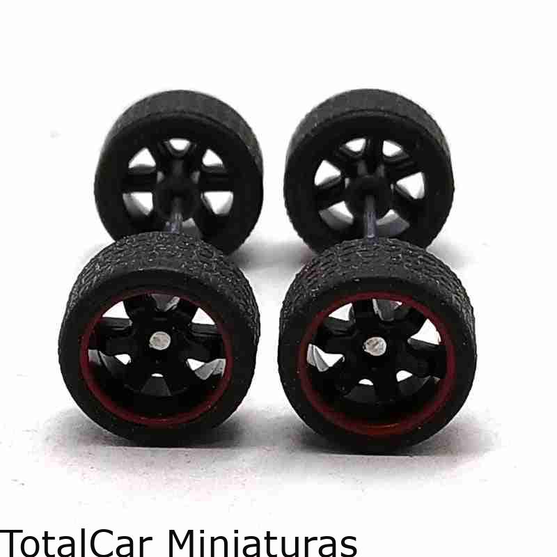 Jogo Roda Customização 11mm 1:64 Hot Wheels JR009 Red Preta – Totalcar ...